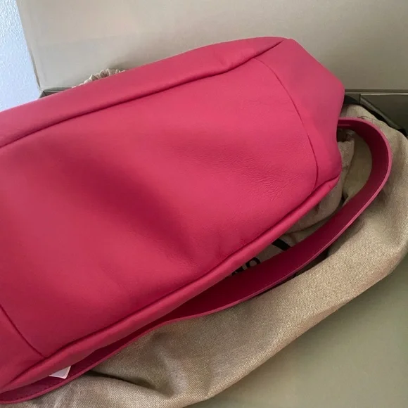 MaxMara Fuchsia Clutch with Silver Accents - Picture 6 of 9